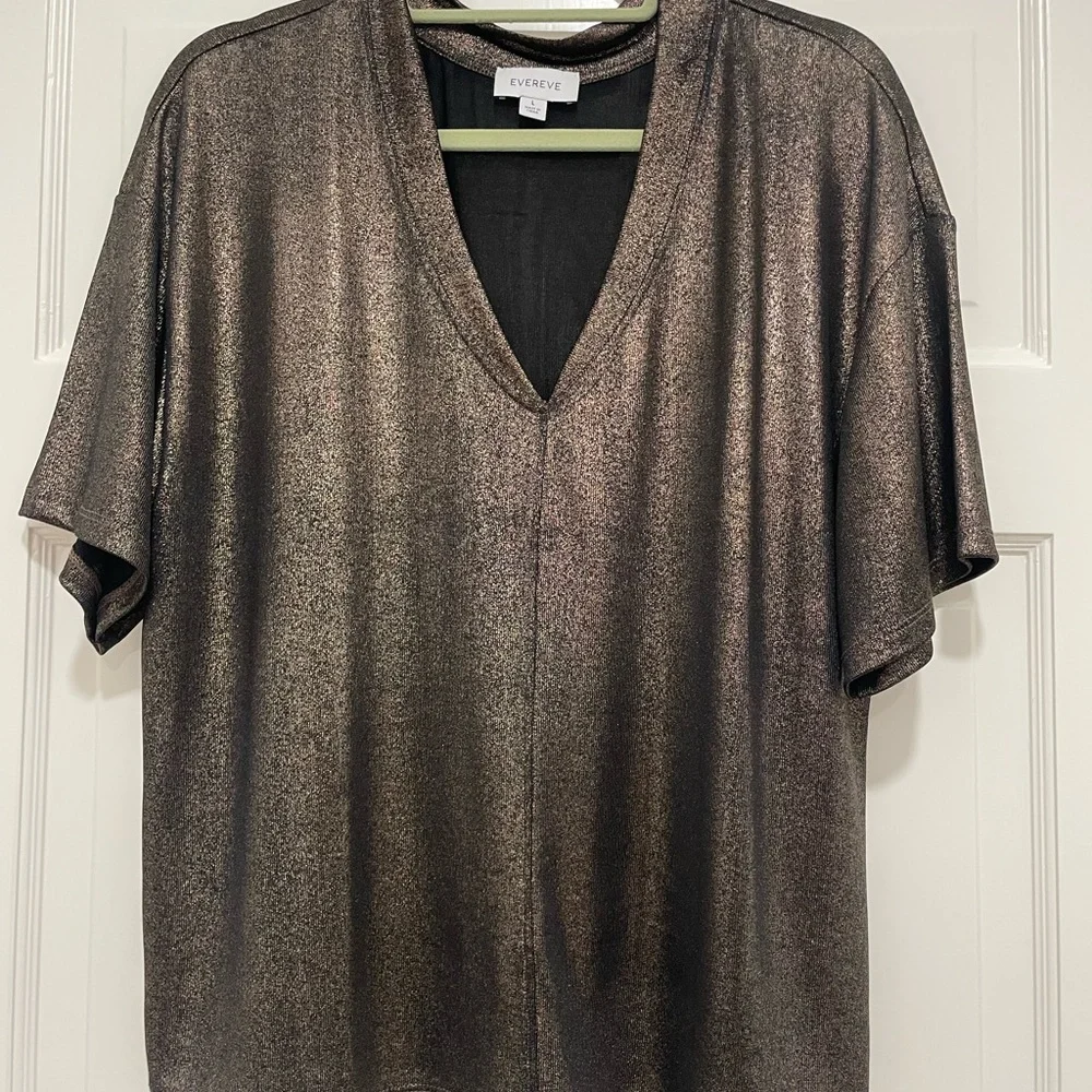 Evereve Callen Foil Tee Size L - Picture 2 of 2